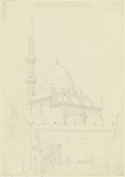 Mosque in Syout à Friedrich Maximilian Hessemer