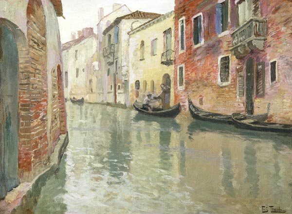 Ein venezianischer Kanal. à Frits Thaulow