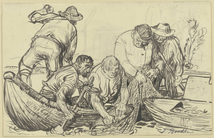 Fishermen working à Fritz Boehle