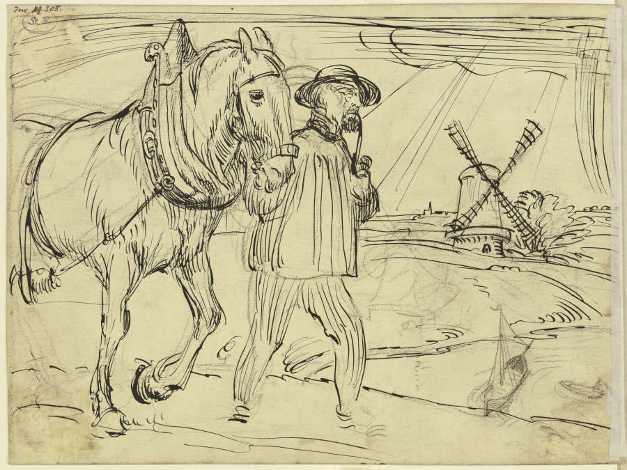 Man and horse à Fritz Boehle