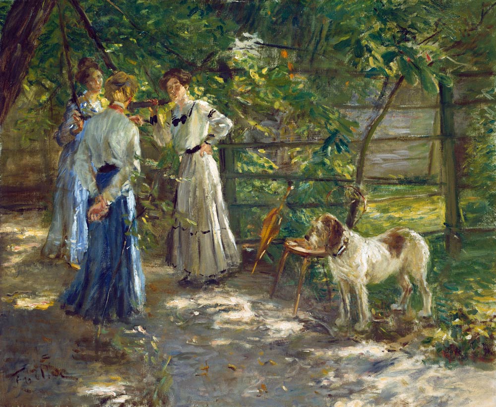 Les filles dans le jardin à Fritz von Uhde