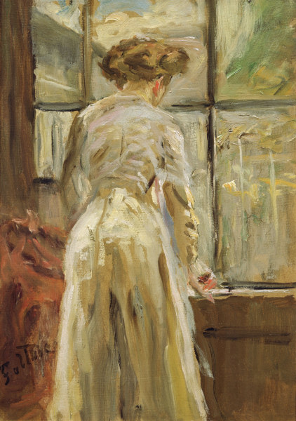 Fritz von Uhde, Woman at the Window à Fritz von Uhde