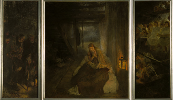 Holy Night / Triptych by Uhde / 1888/89 à Fritz von Uhde