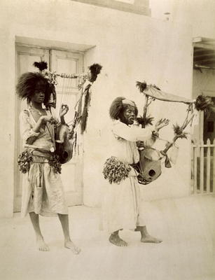 Nubian Musicians (sepia photo) à G. Lekegian
