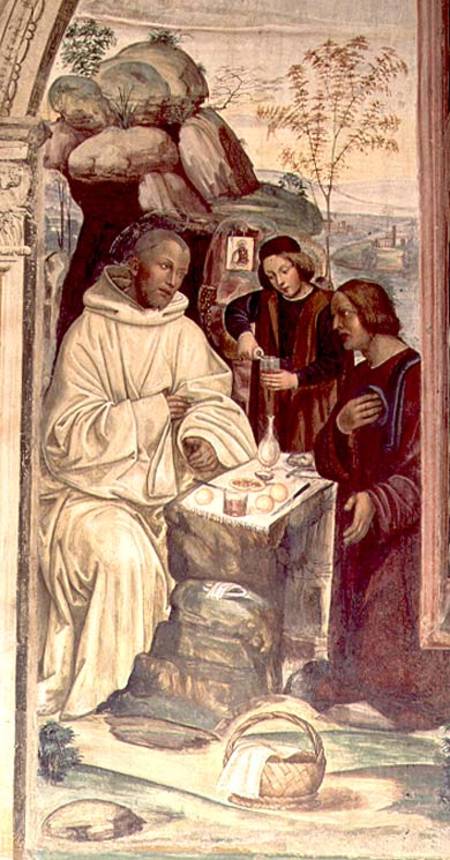 St. Benedict against a Landscape, from the Life of St. Benedict à G. Signorelli