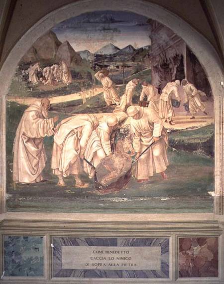 The Life of St. Benedict (fresco) (detail) à G. Signorelli