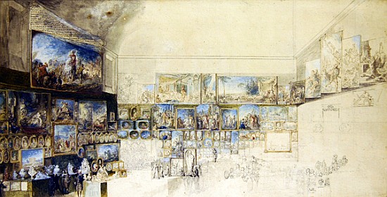 The Salon of 1765 à Gabriel de Saint-Aubin