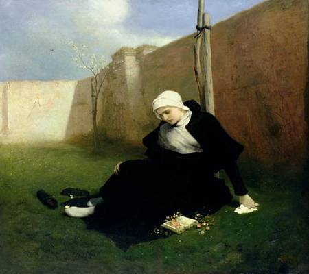 The Nun in the Cloister Garden à Gabriel Max