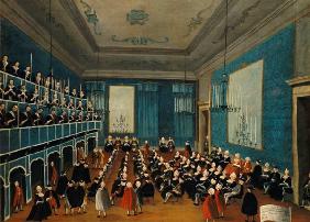 Concert given by the girls of the hospital music societies in the Procuratie, Venice