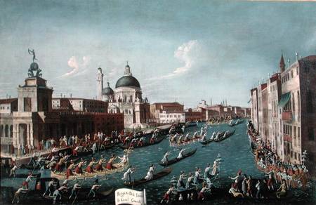 The Women's Regatta on the Grand Canal, Venice à Gabriele Bella