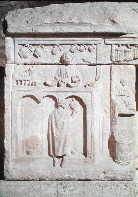 Relief depicting a wine merchant à Gallo-Roman