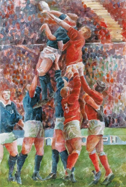 Rugby International, Wales V Scotland (w/c on paper)  à Gareth Lloyd  Ball