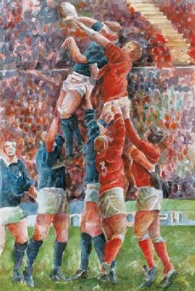 Rugby International, Wales V Scotland (w/c on paper) 