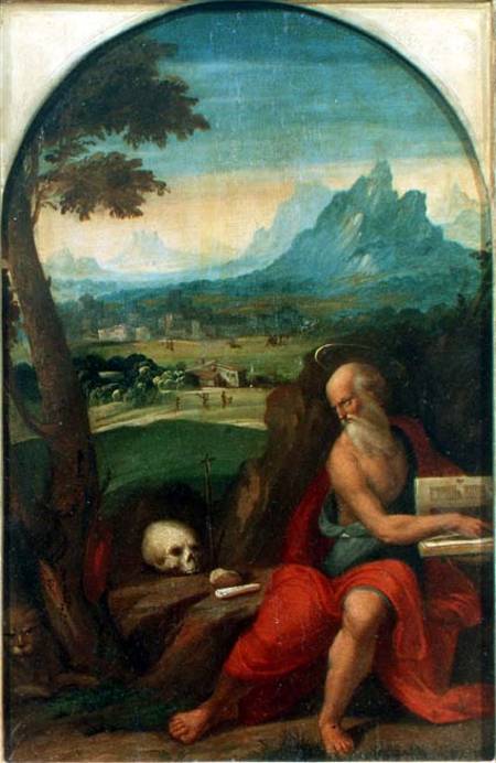 St. Jerome (panel) à Garofalo