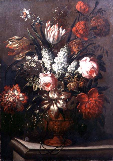 Still Life of Tulips, Peonies, Daffodils and Other Flowers à Gaspar Peeter le Jeune Verbruggen