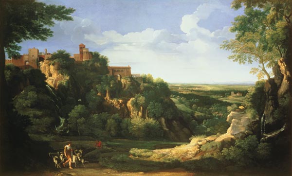 View of Tivoli with Rome in the Distance à Gaspard Dughet