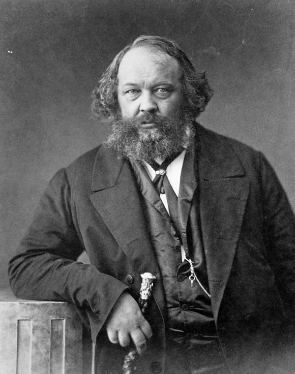 Portrait of Mikhail Aleksandrovich Bakunin (1814-76) c.1860 (litho) (b/w photo)  à Gaspard Felix Tournachon Nadar