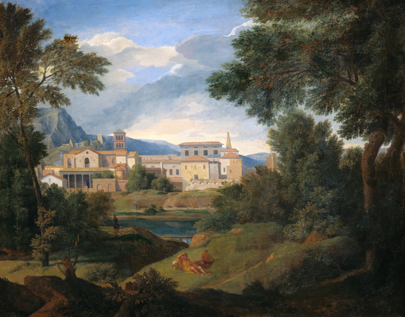 Italian landscape à Gaspard Poussin Dughet