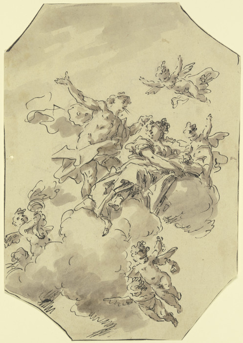 Allegorische Figurengruppe auf Wolken à Gaspare Diziani