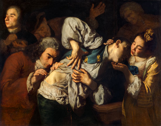 G.Traversi / Il ferito / Le blesse 1752 à Gaspare Traversi