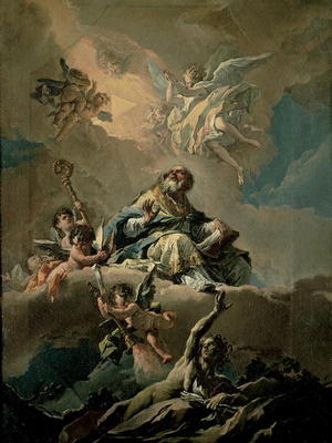St. Ambrose in Glory (oil on canvas) à Gasparo Diziani