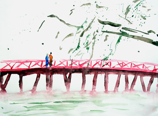 Brücke in Hanoi à Hans-Jürgen Gaudeck