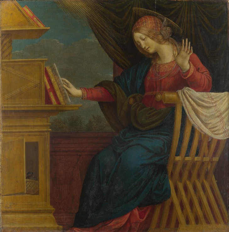 The Virgin Mary (Panel from an Altarpiece: The Annunciation) à Gaudenzio Ferrari