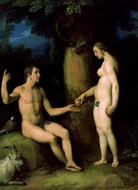 Adam and Eve à (dit van Haarlem) Cornelisz Cornelis
