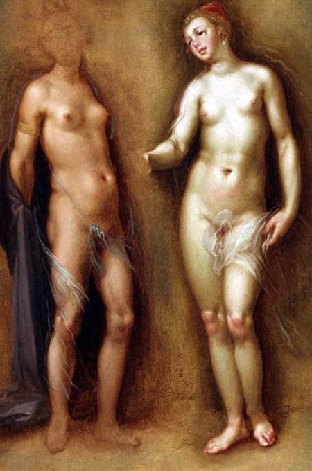 Study of two female nudes à (dit van Haarlem) Cornelisz Cornelis