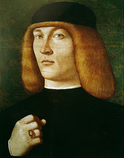 Portrait of a young man (oil on poplar wood) à Gentile Bellini