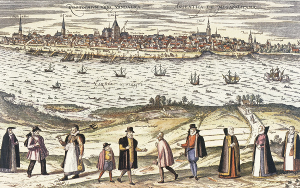 View of Rostock à Georg Braun