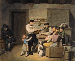 Famille de paysans avec la farine. à Georg Emanuel Opitz