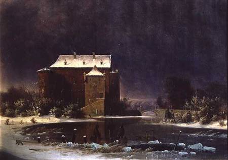 Haunted House in the Snow à Georg Emil Libert