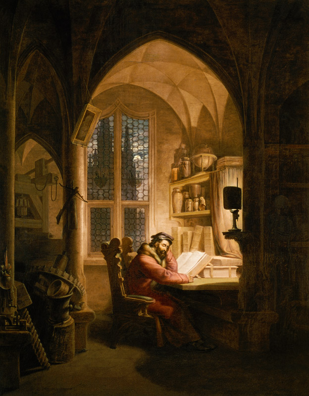 Faust im Studierzimmer à Georg Friedrich Kersting