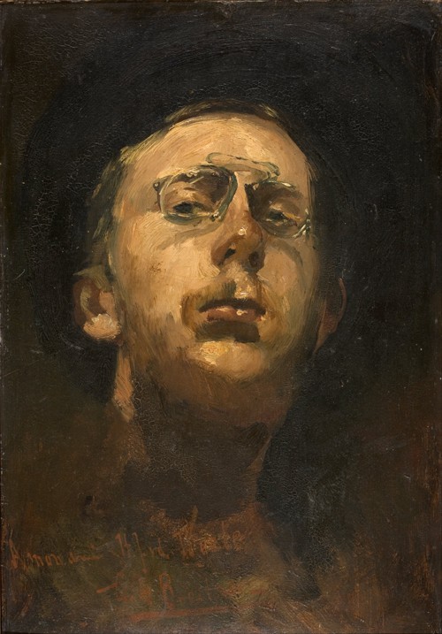 Self-portrait with Pince-nez à Georg Hendrik Breitner