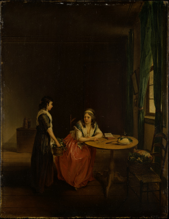 A Housewife Settling Up with her Maid à Georg Karl Urlaub