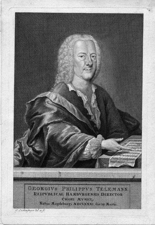 Portrait of Georg Philipp Telemann (1681-1767) à Georg Lichtensteger