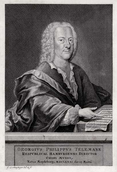 Portrait of Georg Philipp Telemann à Georg Lichtensteger