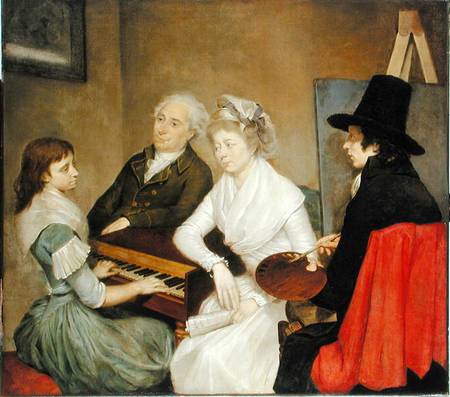 Self Portrait with Family à Georg Ludwig Eckhardt