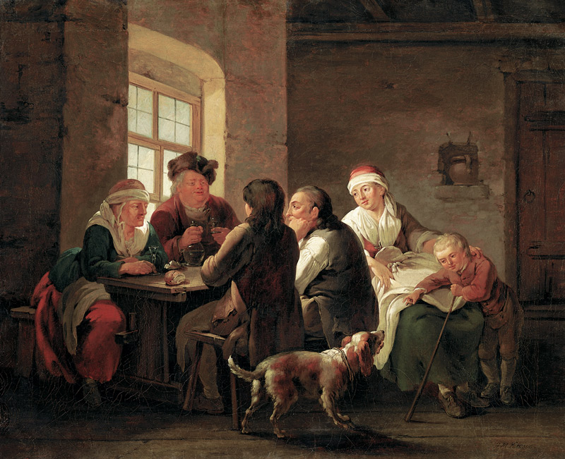 A Family Lunching in a Tavern à Georg Melchior Kraus