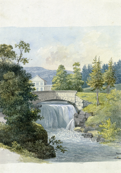 Wasserfall in Wilhelmstal bei Eisenach à Georg Melchior Kraus