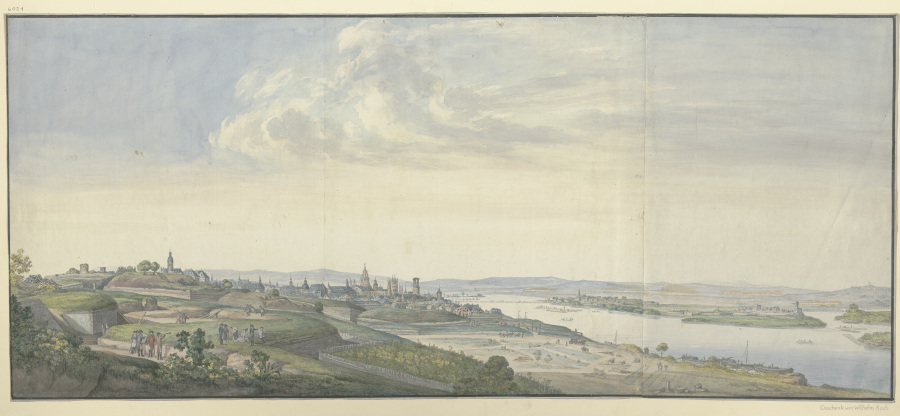 Ansicht von Mainz nach der Belagerung von 1793 à Georg Melchior Kraus