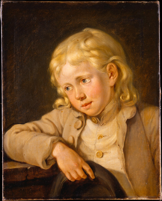 Half-length Portrait of a Boy à Georg Melchior Kraus
