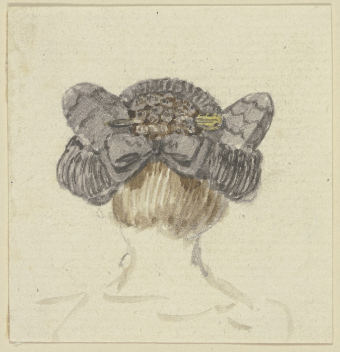Kopf eines Mädchens mit Haube, von hinten gesehen à Georg Melchior Kraus
