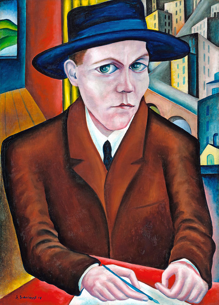 Portrait of Oskar Maria Graf à Georg Schrimpf