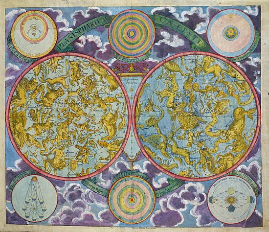 Celestial Map of the Planets à Georg Christoph II Eimmart