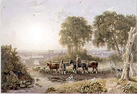 Landscape with Drovers à George Barret
