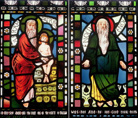 Abraham and Enoch, detail from the Creation Window, 1861 (stained glass) (see 120153) à George Campfield