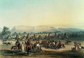 Camp of Piekann Indians