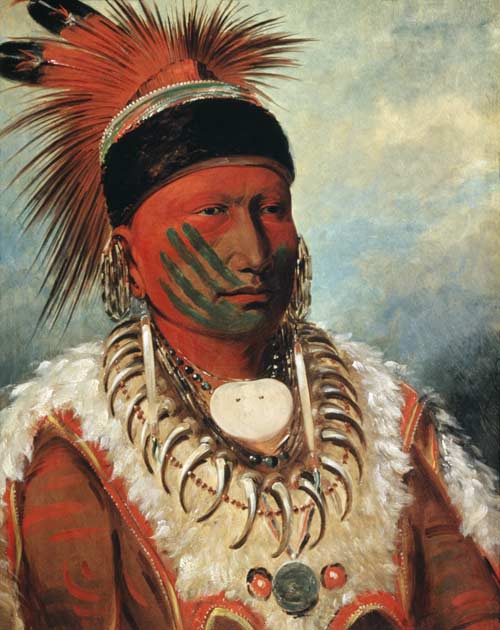 'White Cloud', Chief of the Iowas à George Catlin